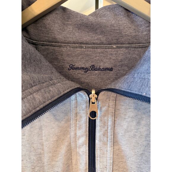 TOMMY BAHAMA Flip Side Reversible Half-Zip Long Sleeve Dress Island Blue | M - Picture 4 of 7